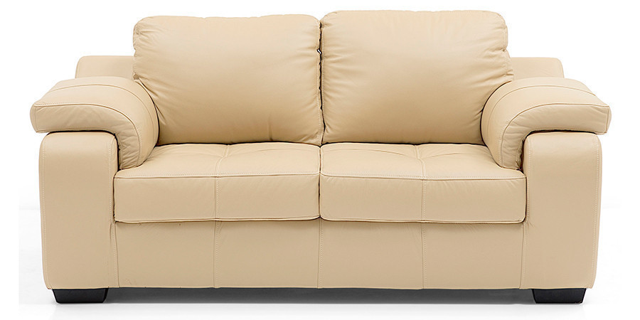 Tribunal Leather Sofa (Cream)